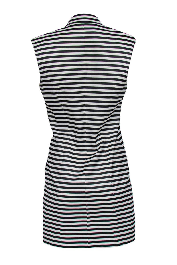 Current Boutique-Veronica Beard - Black & White Striped Blazer-Style Mini Dress Sz 6