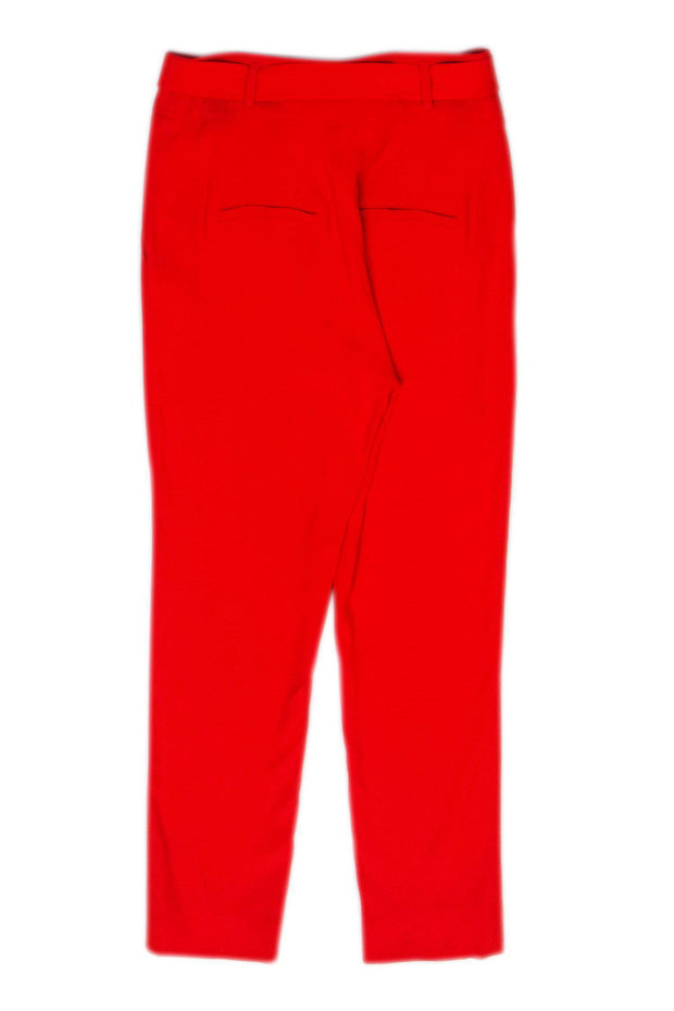 Current Boutique-Veronica Beard - Bright Red Skinny Belted Trousers Sz 4