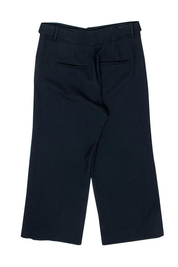 Current Boutique-Veronica Beard - Navy Straight Leg Cropped Trousers w/ Buttons Sz 12