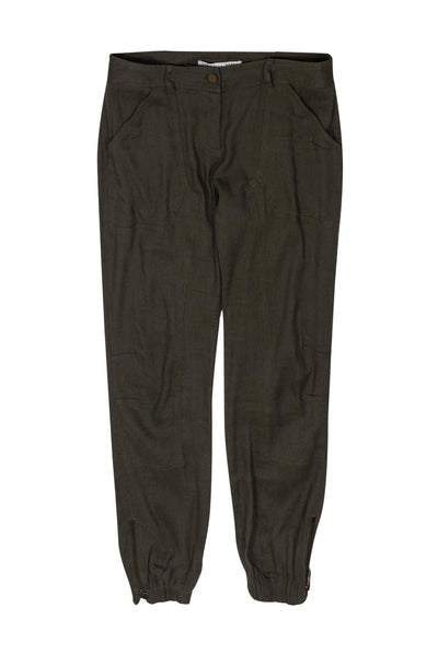 Current Boutique-Veronica Beard - Olive Green Cargo-Style Joggers Sz 4