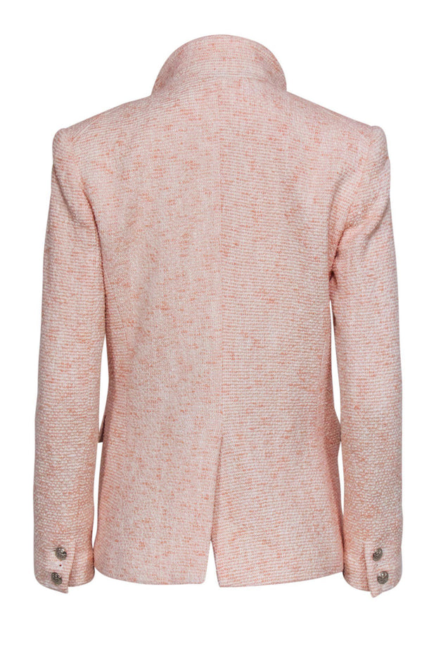 Current Boutique-Veronica Beard - Orange & White Marbled Tweed Jacket Sz 4