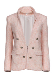 Current Boutique-Veronica Beard - Orange & White Marbled Tweed Jacket Sz 4