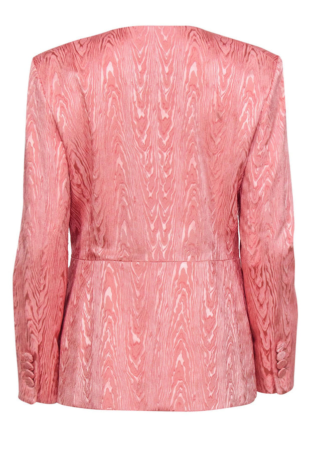 Current Boutique-Veronica Beard - Pink Woodgrain Textured "Erin" Jacket Sz 10
