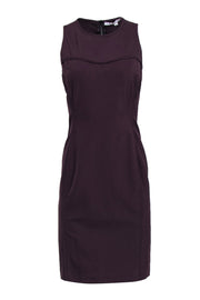 Current Boutique-Veronica Beard - Plum Fitted Sheath Dress w/ Trim Sz 8