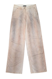 Current Boutique-Versace Jeans Couture - Beige Linen Blend Flared Trousers Sz 26