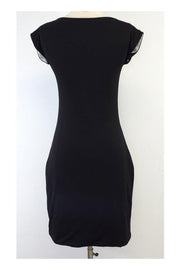 Current Boutique-Via Delle Perle - Black & White Floral Print Embellished Dress Sz 0