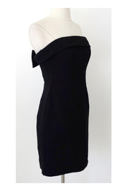 Current Boutique-Victor Costa - Black Strapless Bow Back Dress Sz 4