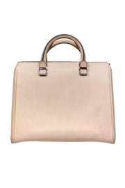 Current Boutique-Victoria Beckham - Beige Leather Structured Handbag