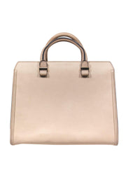 Current Boutique-Victoria Beckham - Beige Leather Structured Handbag