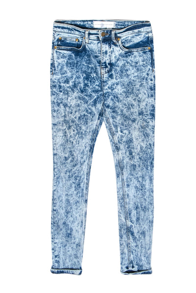 Current Boutique-Victoria Beckham - Blue Acid Wash Skinny Jeans Sz 26