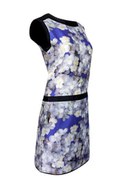 Current Boutique-Victoria Victoria Beckham - Blue Dress w/ Floral Print Sz 8