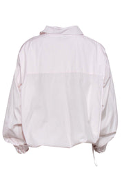 Current Boutique-Vince - Baby Pink Cotton Quarter Zip-Up Sweatshirt Sz L