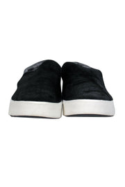 Current Boutique-Vince - Black & Grey Calf Hair & Felt Colorblocked Platform Sneakers Sz 8