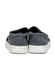 Current Boutique-Vince - Black & Grey Calf Hair & Felt Colorblocked Platform Sneakers Sz 8