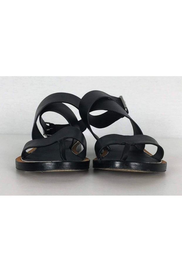Current Boutique-Vince - Black Leather Ankle Strap Sandals Sz 6