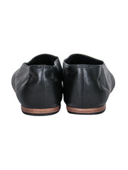 Current Boutique-Vince - Black Leather Rounded Toe Flats Sz 7
