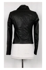 Current Boutique-Vince - Black Leather Zip Jacket Sz XS