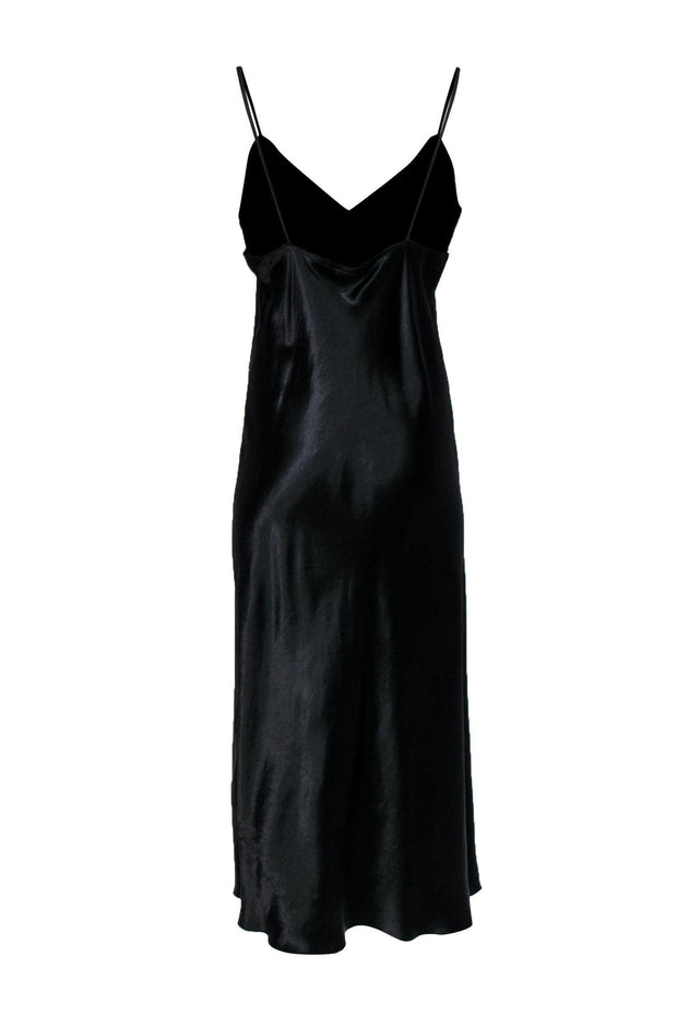 Current Boutique-Vince - Black Satin Maxi Slip Dress Sz L
