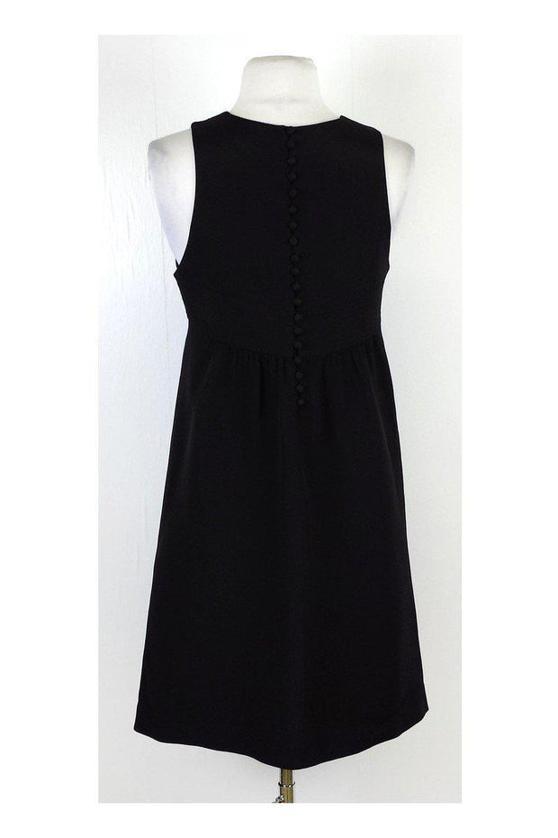 Current Boutique-Vince - Black Silk Sleeveless Shift Dress Sz 6