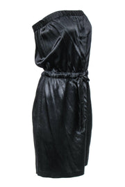 Current Boutique-Vince - Black Strapless Dress w/ Drawstring Waistband Sz S