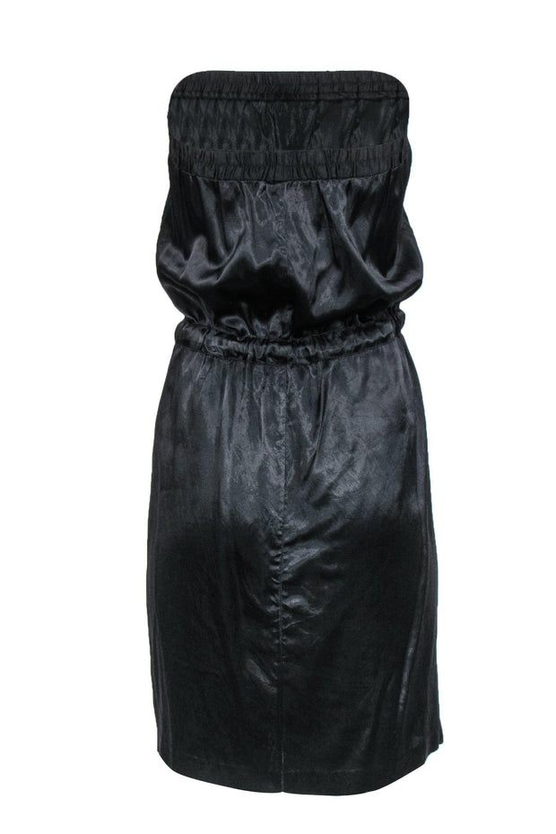 Current Boutique-Vince - Black Strapless Dress w/ Drawstring Waistband Sz S