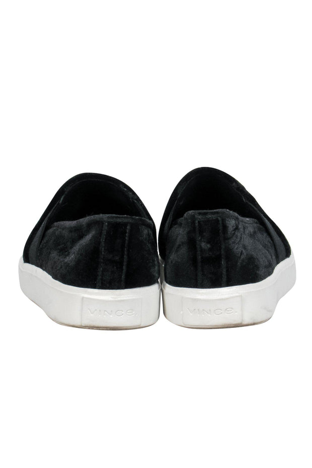 Current Boutique-Vince - Black Velvet Slip On Sneakers Sz 7