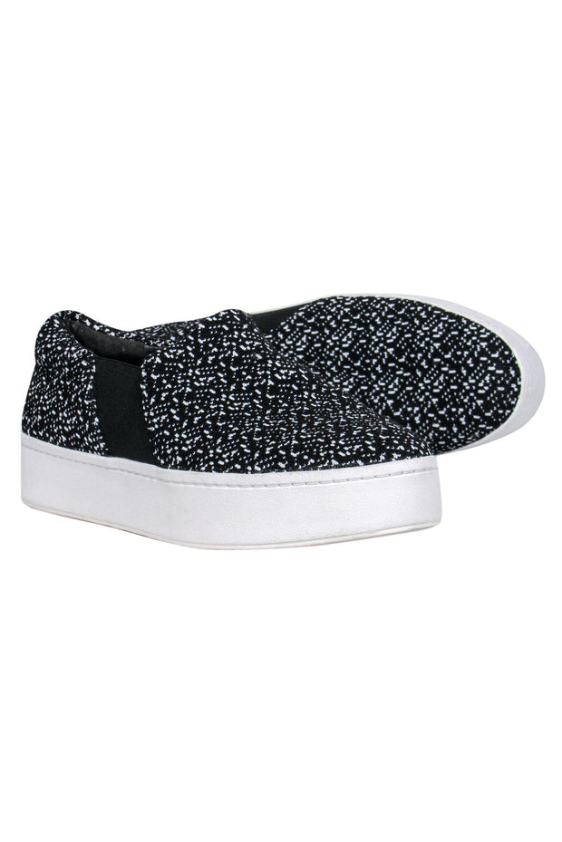 Current Boutique-Vince - Black & White Slip On Platform Sneakers Sz 10