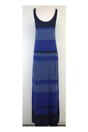 Current Boutique-Vince - Blue Striped Knit Sleeveless Maxi Dress Sz M