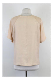 Current Boutique-Vince - Blush Textured Short Sleeve Blouse Sz XS