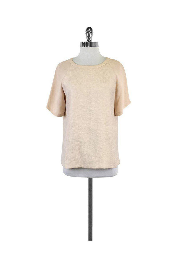 Current Boutique-Vince - Blush Textured Short Sleeve Blouse Sz XS