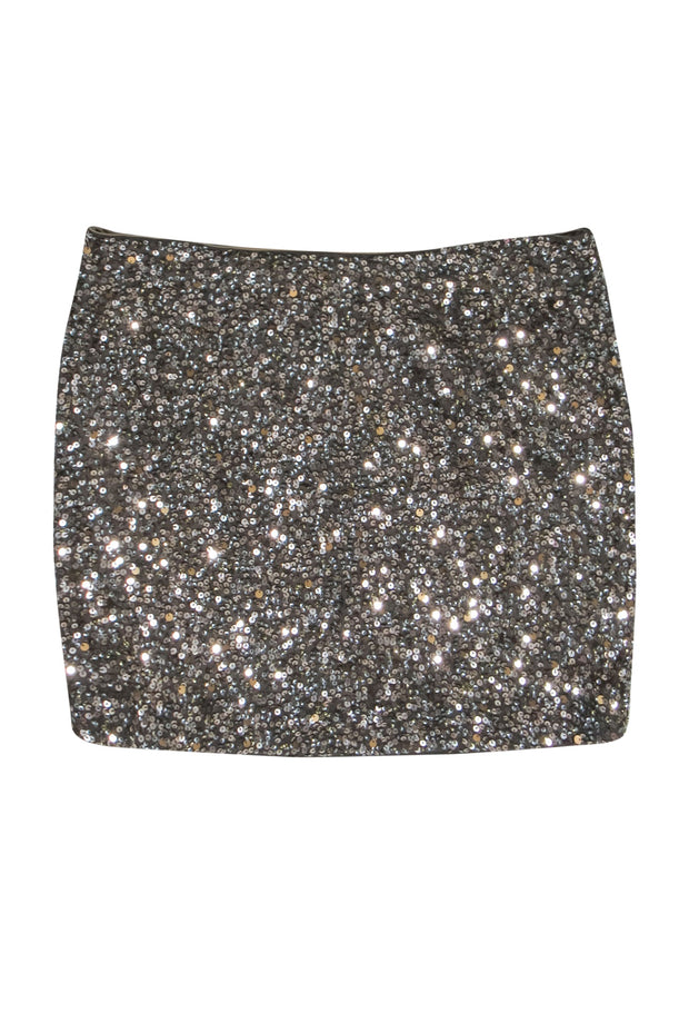 Current Boutique-Vince - Bronze, Pewter & Silver Sequin Miniskirt Sz 8