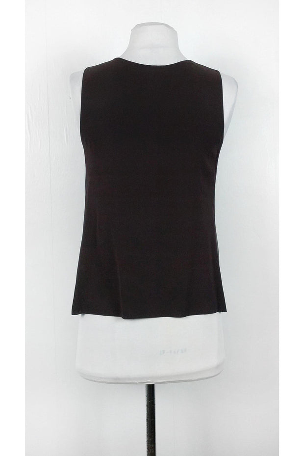 Current Boutique-Vince - Brown Leather Tank Sz 4