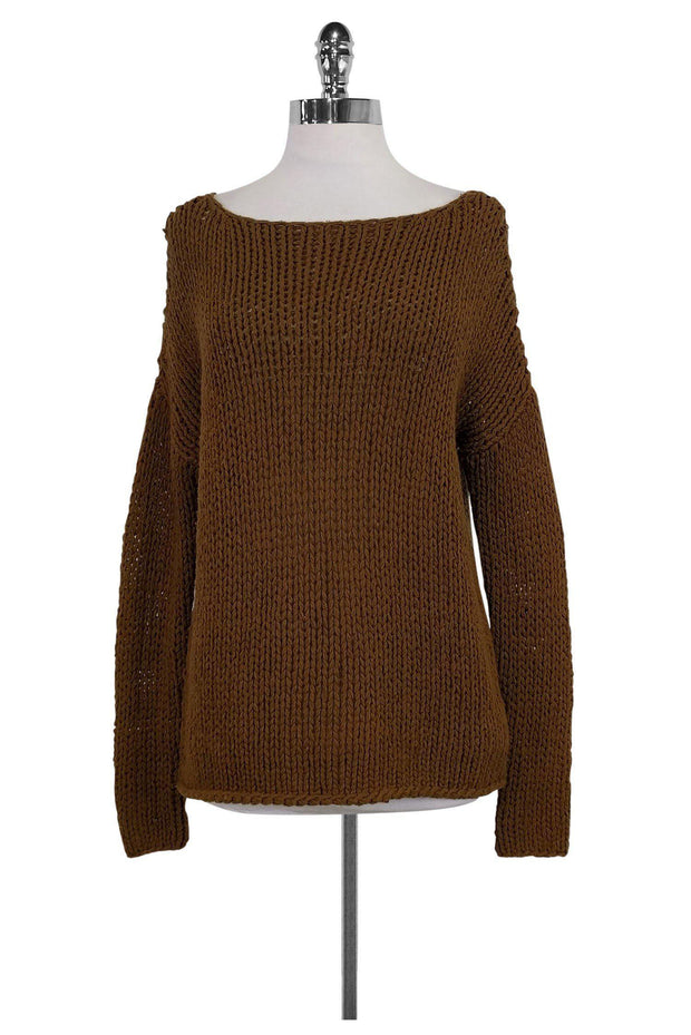 Current Boutique-Vince - Brown Open Knit Sweater Sz L