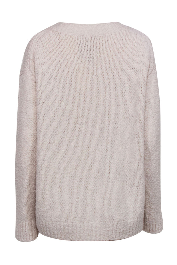 Current Boutique-Vince - Cream Textured Knit Wool Sweater Sz M