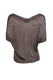 Current Boutique-Vince - Gold Knit Short Sleeve Top Sz XS