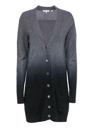 Current Boutique-Vince - Gray & Black Ombre Cashmere Long Cardigan Sz M