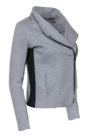 Current Boutique-Vince - Gray Cotton Zip-Up Moto-Style Jacket Sz XS