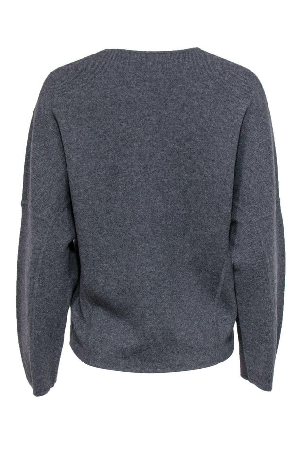 Current Boutique-Vince - Grey Cashmere Lace-Up Sweater Sz XS