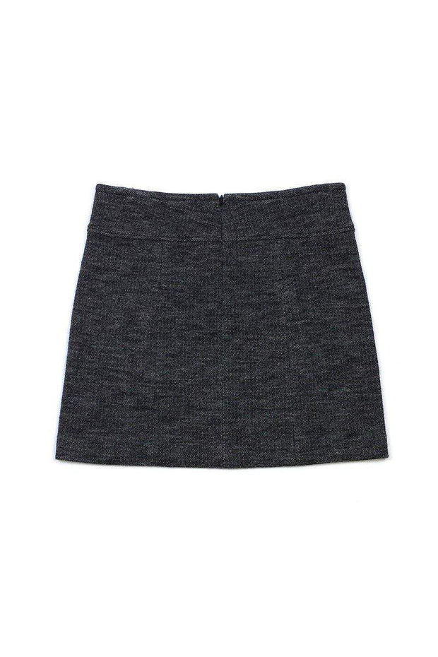 Current Boutique-Vince - Grey Herringbone Print Mini Zip Skirt Sz 10