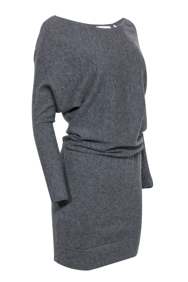 Current Boutique-Vince - Grey Long Sleeve Drop Waist Sweater Dress Sz S