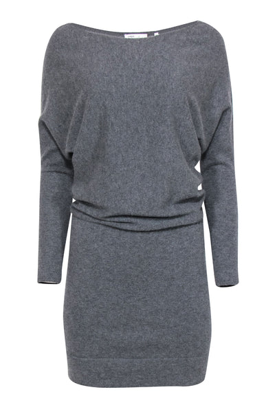Current Boutique-Vince - Grey Long Sleeve Drop Waist Sweater Dress Sz S