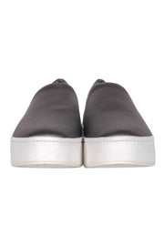 Current Boutique-Vince - Grey Satin Slip-On Platform Sneakers Sz 7