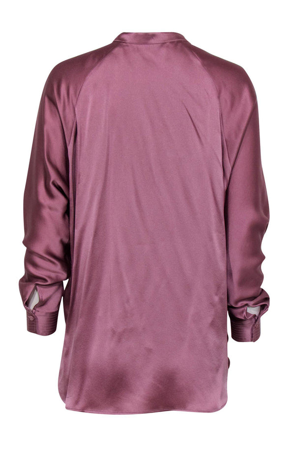 Current Boutique-Vince - Light Purple Long Sleeve Silk Blouse Sz S