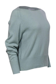 Current Boutique-Vince - Mint Green Boat Neck Wool Blend Sweater Sz M