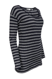 Current Boutique-Vince - Navy & Grey Striped Cashmere Sweater Sz M