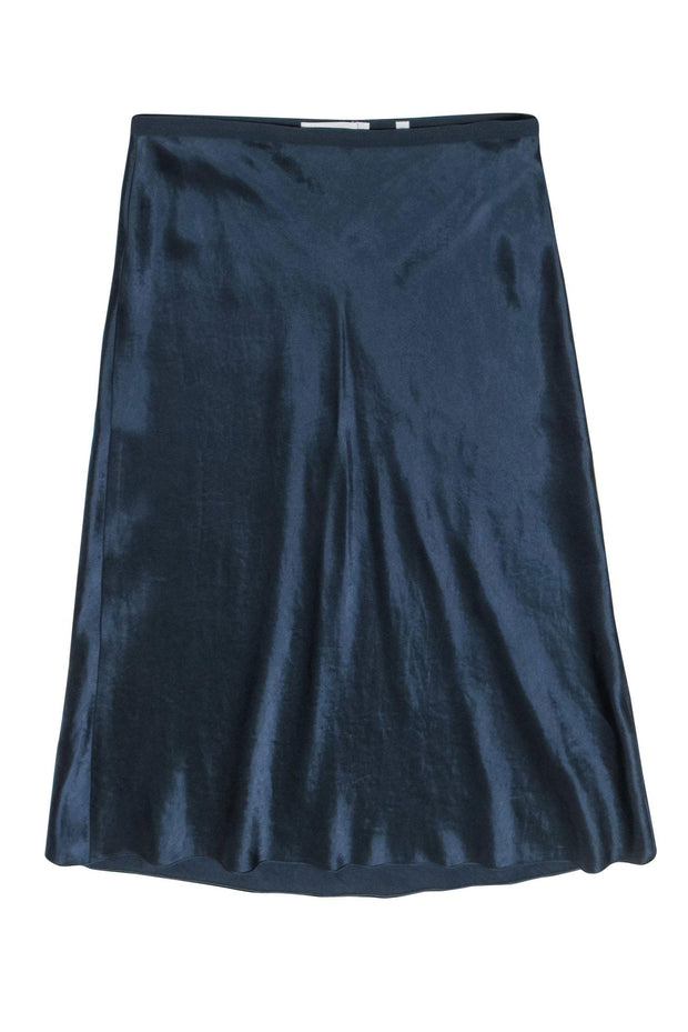 Current Boutique-Vince - Navy Satin Midi Slip Skirt Sz S