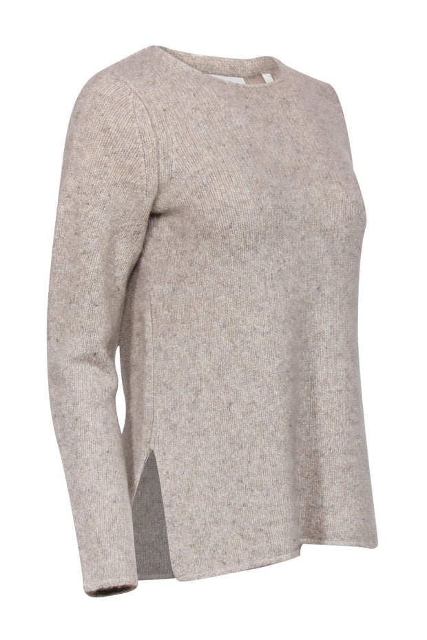 Current Boutique-Vince - Oatmeal Beige Speckled Cashmere Sweater Sz XS