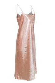 Current Boutique-Vince - Peach Sleeveless Satin Maxi Slip Dress Sz M