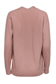 Current Boutique-Vince - Pink Cashmere & Wool Blend Ribbed Sweater Sz M