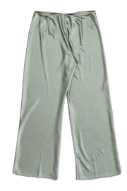 Current Boutique-Vince - Sage Green Wide Leg Satin Trousers Sz L